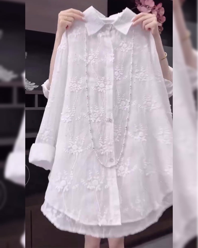 Marie – Bavlněná košile s výšivkou pro každý den