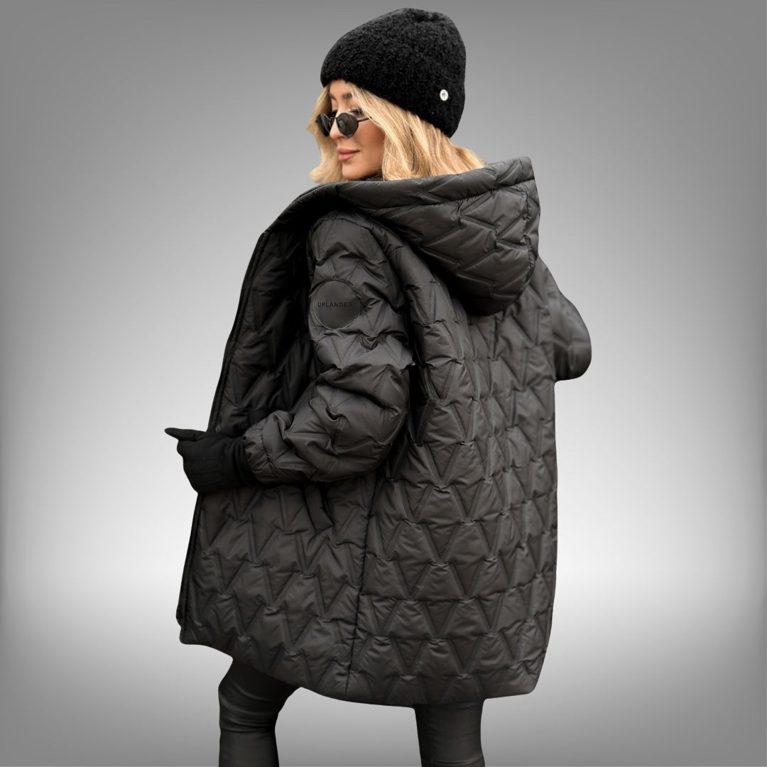 Dana – prošívaný kabát s vysokým límcem