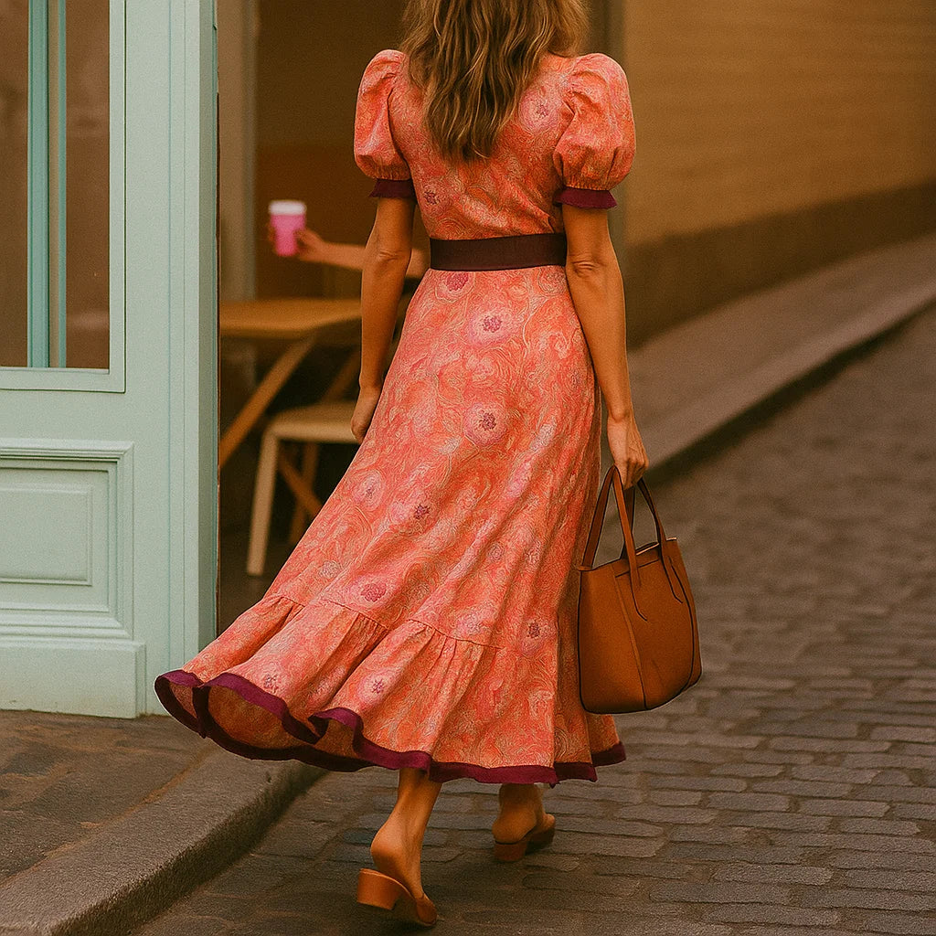 Aurelia – Elegantní Maxi Šaty s Drapérií