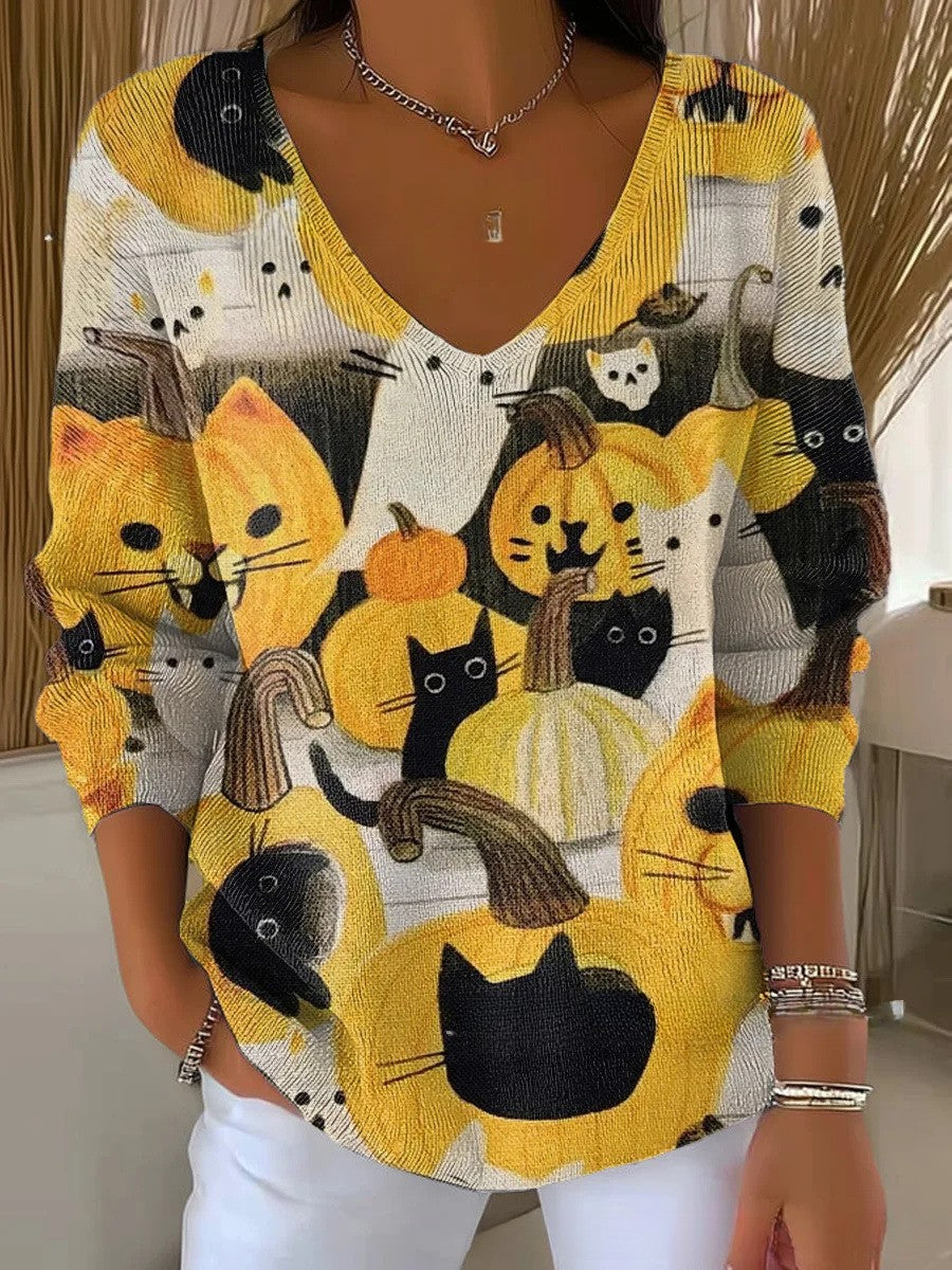 FLORENCE | Svetr s výstřihem do V