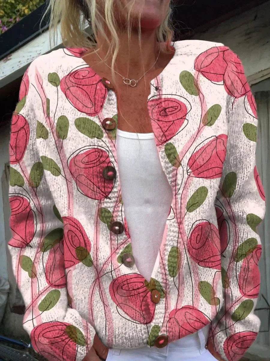 Kateřina™ | Dámský květinový kardigan