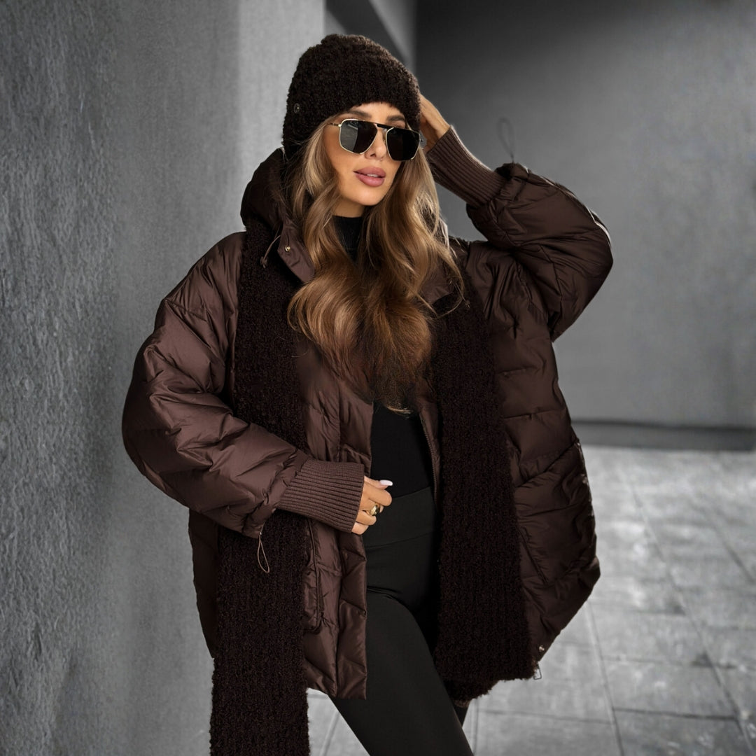 Markéta – prošívaný kabát s kapucí pro zimní eleganci