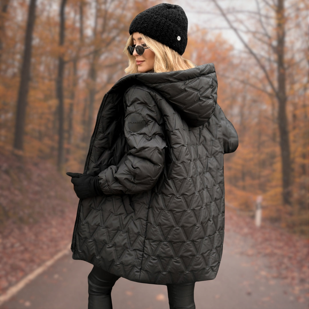 Pavla – prošívaný kabát s vysokým límcem