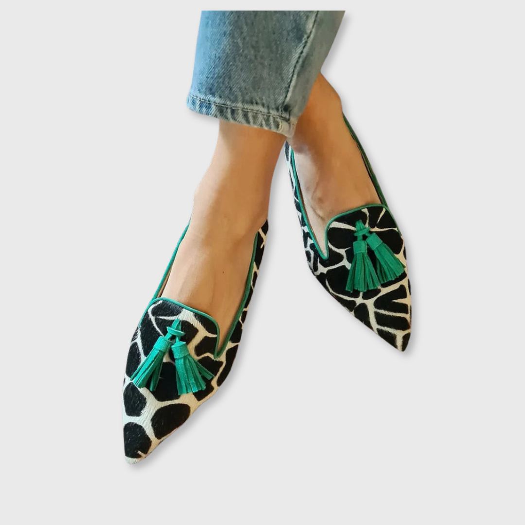 Elin - Mokasíny s potiskem leopardí