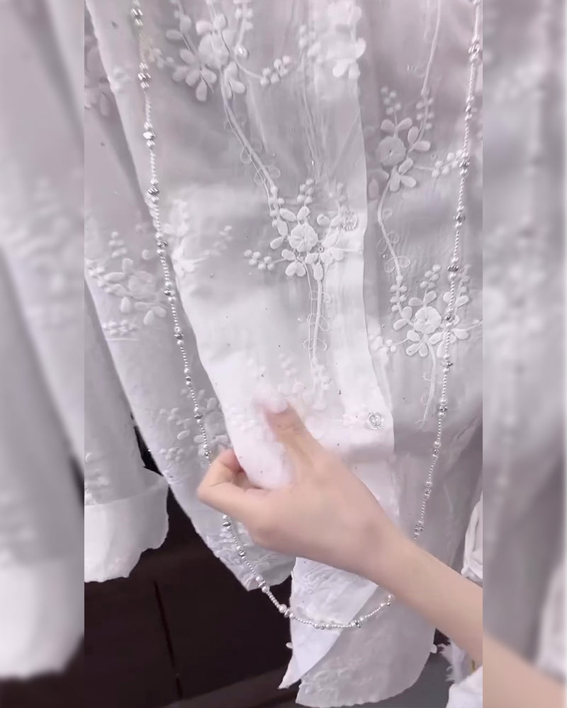 Marie – Bavlněná košile s výšivkou pro každý den