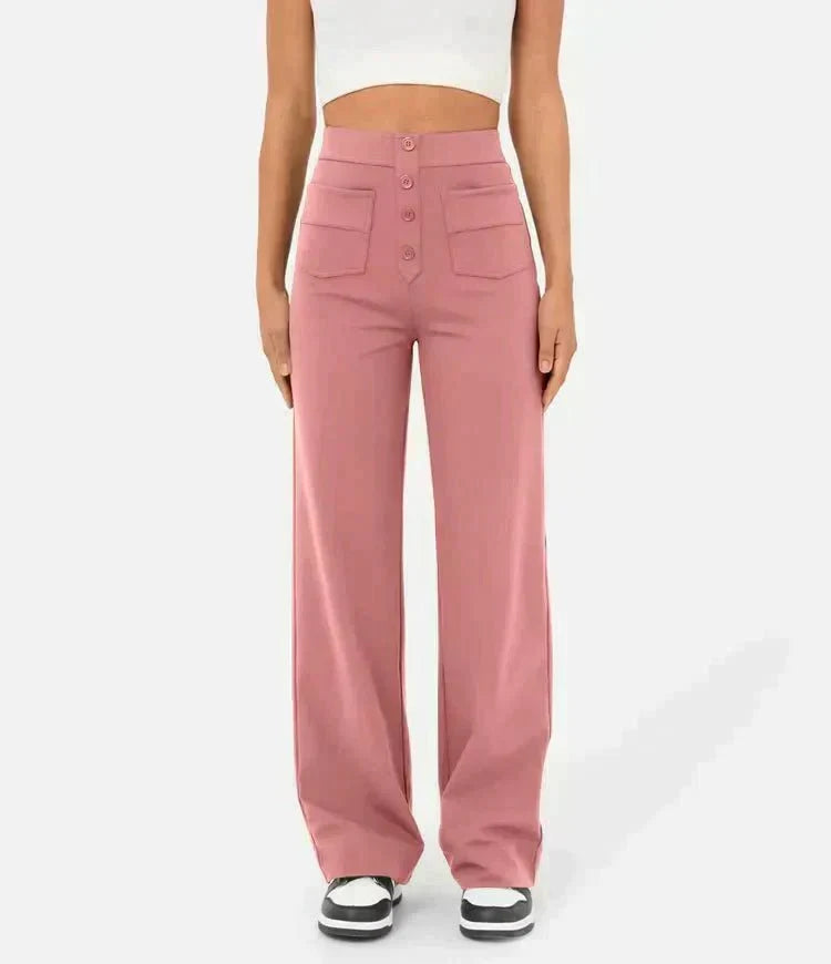 Bellara Flex™ | High-Waisted Stretch Trousers with Pockets